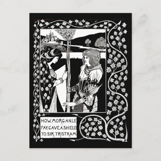 Briefkaart- illustratie-Aubrey Beardsley 14 Briefkaart (Voorkant)