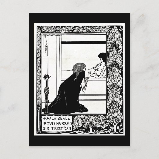 Briefkaart- illustratie-Aubrey Beardsley 21 Briefkaart (Voorkant)