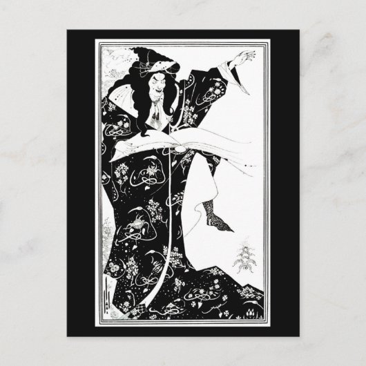 Briefkaart- illustratie-Aubrey Beardsley 7 Briefkaart (Voorkant)