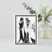 Briefkaart: Illustratie door Aubrey Beardsley Briefkaart (Staand voorkant)