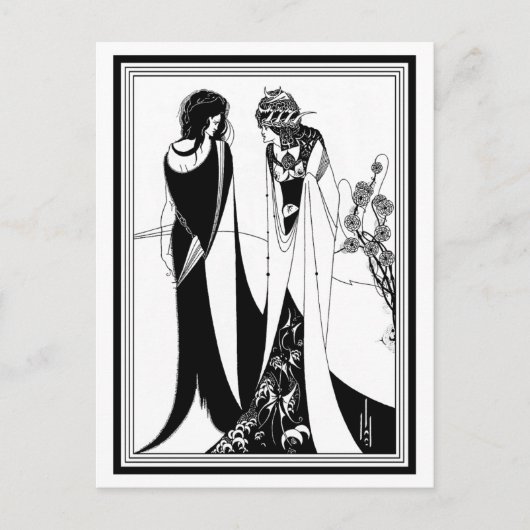 Briefkaart: Illustratie door Aubrey Beardsley Briefkaart (Voorkant)