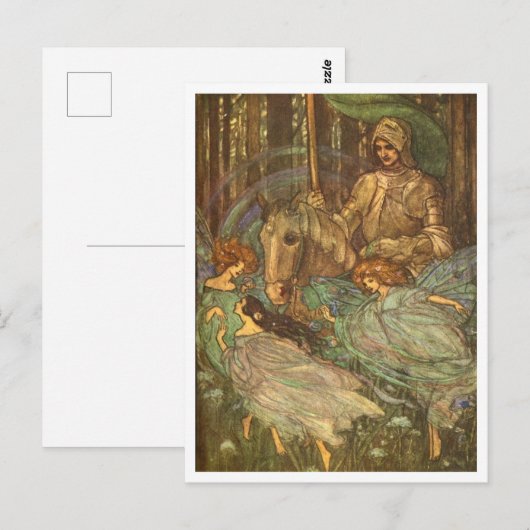 Briefkaart  illustratie fairies-dansen (Voorkant / Achterkant)