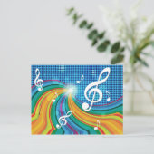 Briefkaart Illustratie muziek (Staand voorkant)