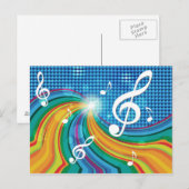 Briefkaart Illustratie muziek (Voorkant / Achterkant)