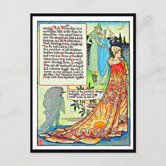 Briefkaart- Illustratie-Walter Crane 25 Briefkaart (Voorkant)