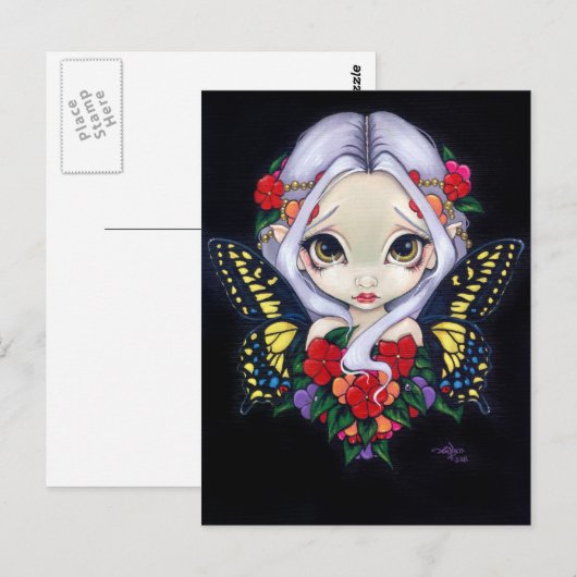 briefkaart "Impatiens Fairy" (Voorkant / Achterkant)