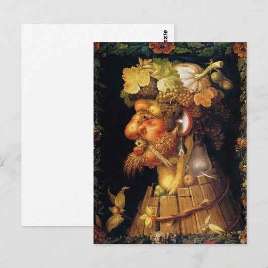 Briefkaart in de herfst van Arcimboldo (Voorkant / Achterkant)