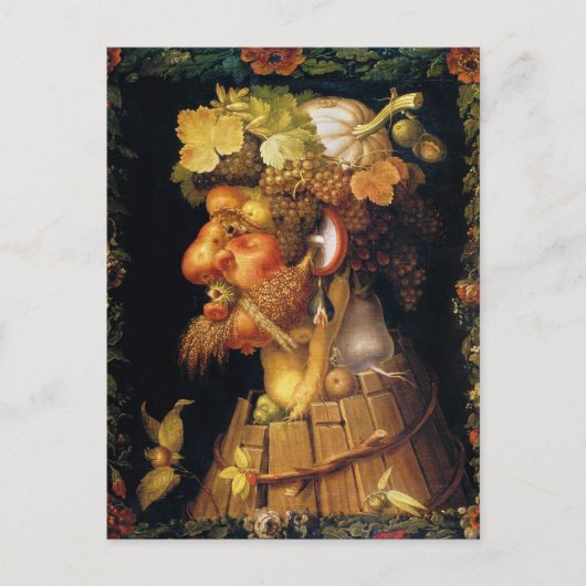 Briefkaart in de herfst van Arcimboldo (Voorkant)
