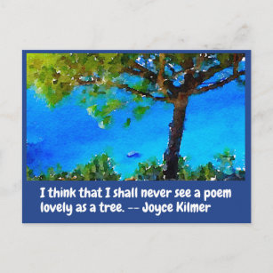 Briefkaart in de vorm van een boom per kilmer