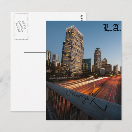 Briefkaart in het binnenland L.A. (Voorkant / Achterkant)
