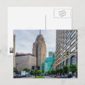 Briefkaart in het centrum van Detroit (Voorkant / Achterkant)