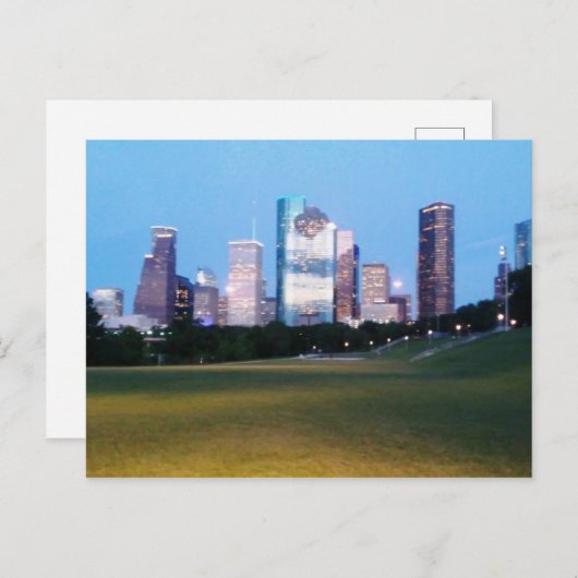 Briefkaart in het centrum van Houston (Voorkant / Achterkant)