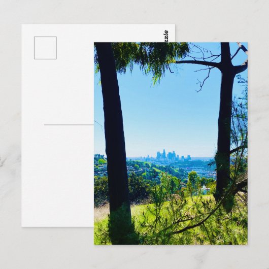 Briefkaart in het centrum van Los Angeles (Voorkant / Achterkant)