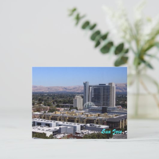 Briefkaart in het centrum van San Jose (Staand voorkant)