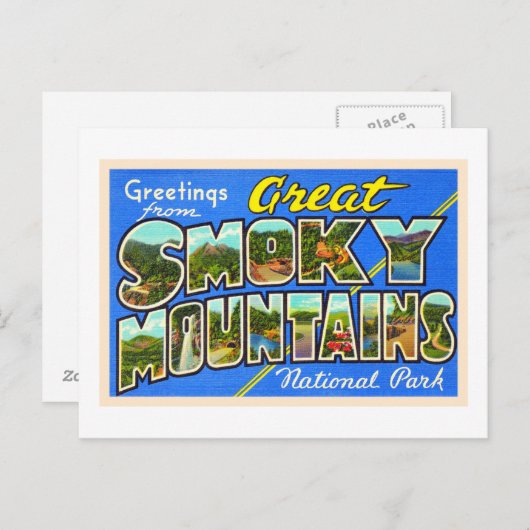 Briefkaart in het Grote Smoky-gebergte (Voorkant / Achterkant)