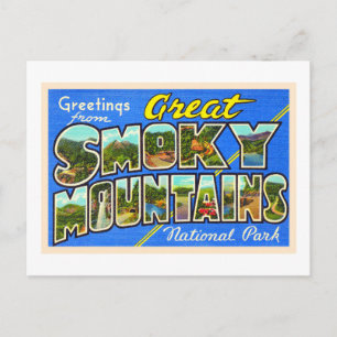 Briefkaart in het Grote Smoky-gebergte