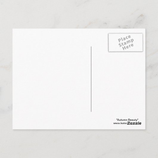 Briefkaart in het najaar (Achterkant)