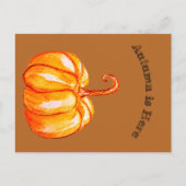Briefkaart in het najaar met pompoen (Voorkant)