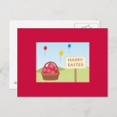 Briefkaart in het rood (Voorkant / Achterkant)