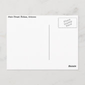 Briefkaart in Main Street Bisbee (Achterkant)