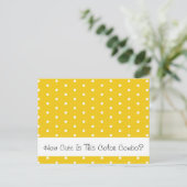 Briefkaart in Mustard en White (Staand voorkant)