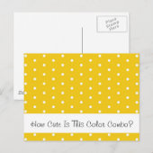 Briefkaart in Mustard en White (Voorkant / Achterkant)