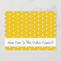 Briefkaart in Mustard en White