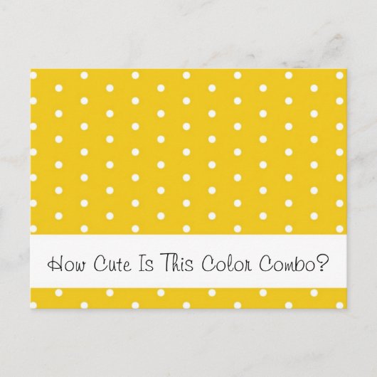Briefkaart in Mustard en White (Voorkant)