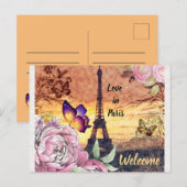 Briefkaart in Parijs (Voorkant / Achterkant)