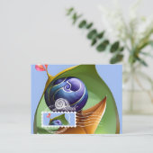 Briefkaart in stijl Maxi Kaart, Slak, Postcrossing (Staand voorkant)