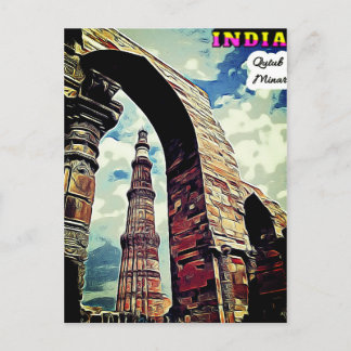 Briefkaart (* India 🇮 Kutub Minar)