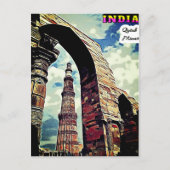 Briefkaart (* India 🇮 Kutub Minar) (Voorkant)