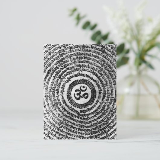 briefkaart , india , om mani padme hum (Staand voorkant)