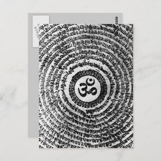 briefkaart , india , om mani padme hum (Voorkant / Achterkant)