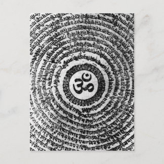 briefkaart , india , om mani padme hum