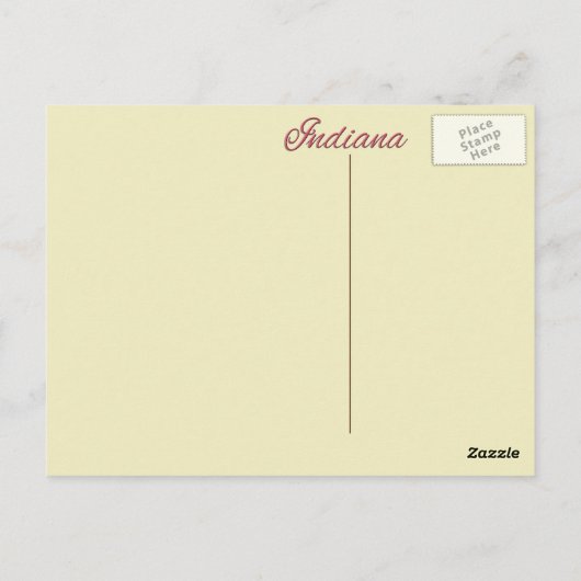 BRIEFKAART - INDIANA (Achterkant)