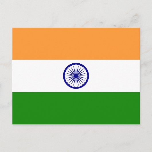 Briefkaart Indiase vlag (Voorkant)