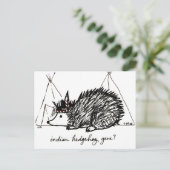 Briefkaart Indische egel (Staand voorkant)