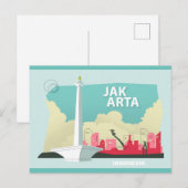 Briefkaart Indonesisch nationaal monument (Voorkant / Achterkant)