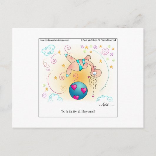 BRIEFKAART INFINITEIT EN BEYOND Cartoon (Voorkant)