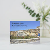 Briefkaart, ingang van de weg met het kasteel van  briefkaart (Staand voorkant)