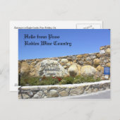 Briefkaart, ingang van de weg met het kasteel van  briefkaart (Voorkant / Achterkant)