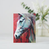 Briefkaart inktpaarden (Staand voorkant)