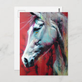 Briefkaart inktpaarden (Voorkant / Achterkant)