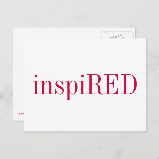 BRIEFKAART - inspiRED (Voorkant / Achterkant)