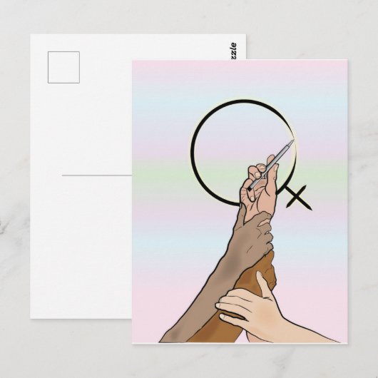 Briefkaart Internationale Vrouwendag (Voorkant / Achterkant)