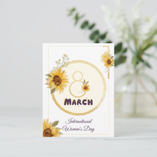 Briefkaart Internationale Vrouwendag 2025 (Staand voorkant)