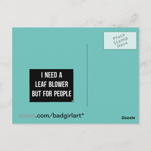 Briefkaart- Introvert Briefkaart (Achterkant)