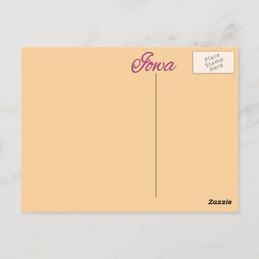 Briefkaart - IOWA (Achterkant)