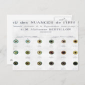 Briefkaart  Iris-kleurengrafiek (Voorkant / Achterkant)